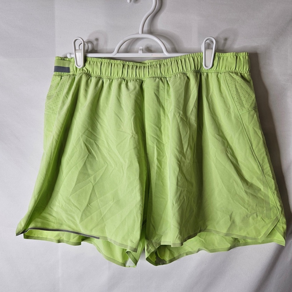 Lululemon Surge Short 4" Lined Lime Green Shorts sz L‎